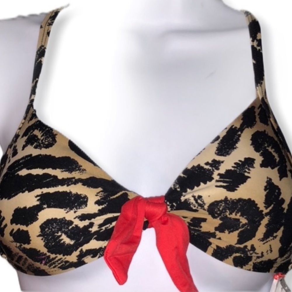 Vitamin A Animal Print Bikini Top nwt